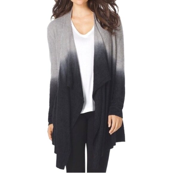 Barefoot Dreams - CozyChic Lite Knit, Ombre, Calypso Cardigan, Size S/M, Grey - Picture 1 of 16